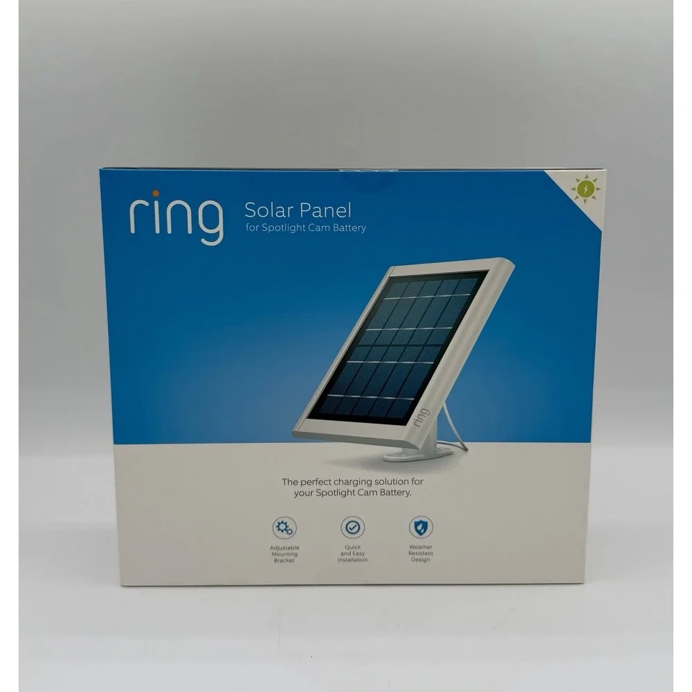 Ring Solar Panel for Spotlight Cam Battery White - New/Sealed
